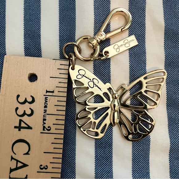 Jessica Simpson Gold Butterfly Bag Charm or Key Holder - Picture 7 of 7